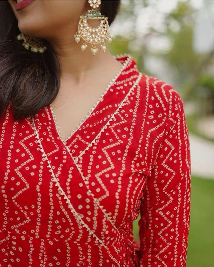  v-neck Designs for kurtis    