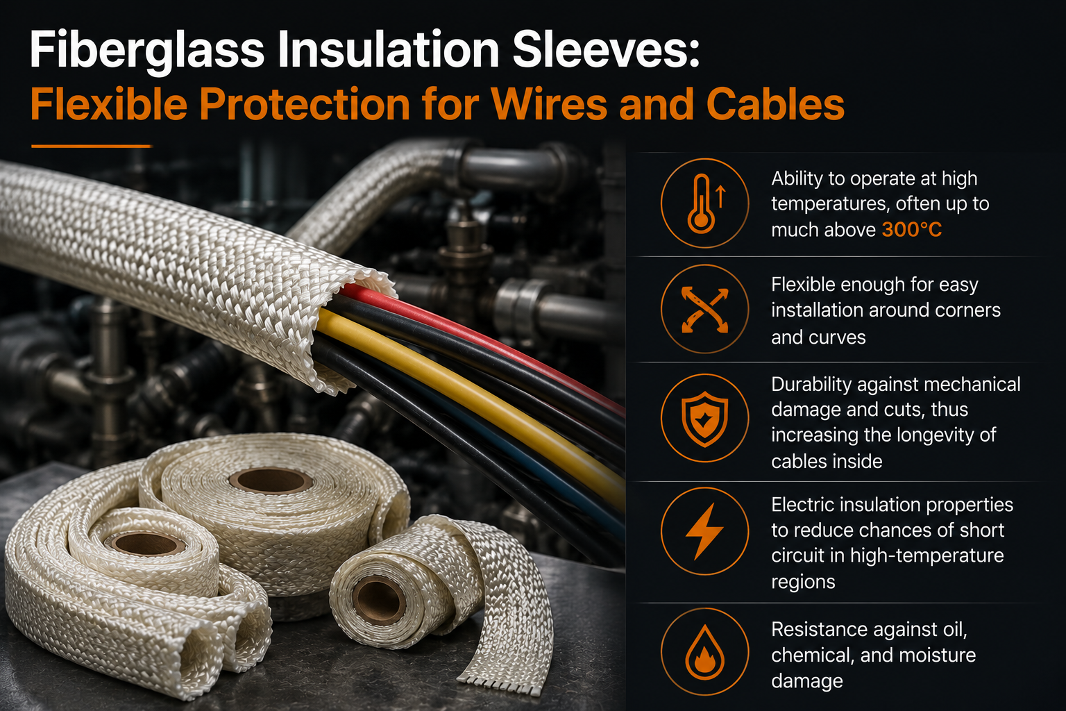 Fiberglass Insulation Sleeves: Flexible Protection for Wires and Cables